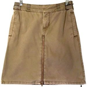 Mini Skirt Exposed Zipper Buckle Accents